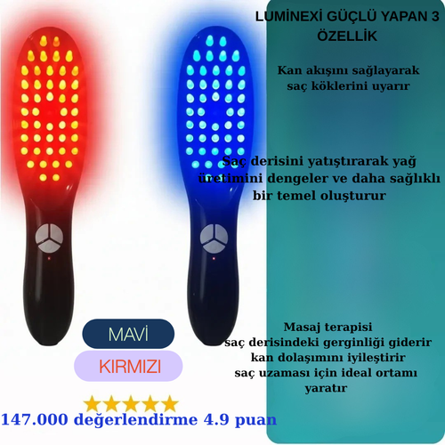 Luminex-Saç Güçlendirme ve Dökülme Karşıtı Bakım Tarağı